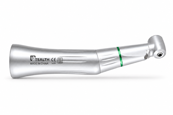 Winkelstück grün 4:1 mit Licht und Spray – TEALTH Produktansicht