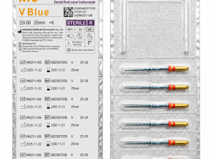 R25 reziprok, blau – Vorder- und Rückseite mit einheitlichem hellem Silberton auf weißem Hintergrund