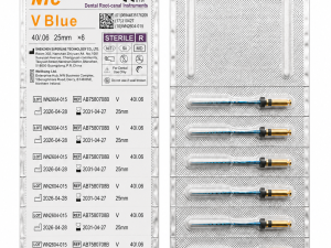 R 40 reziprok, blau – Feilen auf weißem Hintergrund