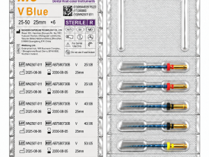 Set reziprok blau R25-R50 – CGI von Vorder- und Rückseite mit einheitlichem hellem Silberton