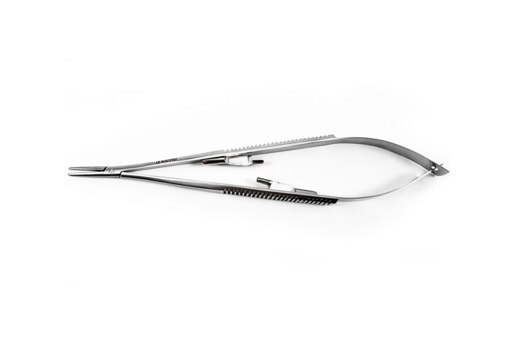 3 CASTROVIEJO Scheren Nadelhalter Gebogen TC Pinzette Dental Auge