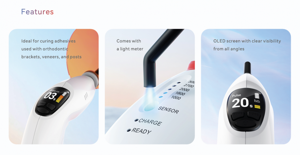 LED.F Pro Features LED.F Pro Features mit Lichtmeter und OLED-Display